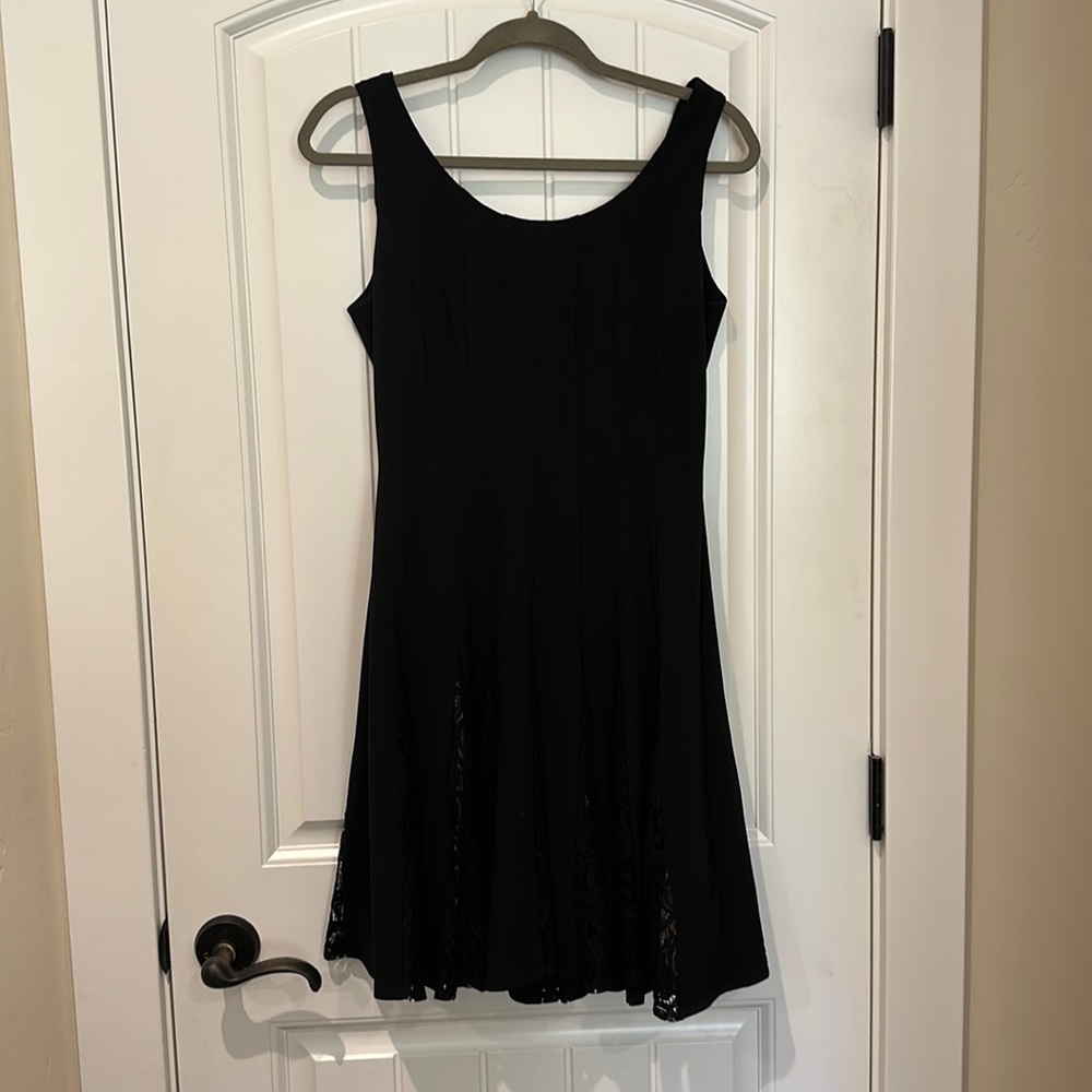 Tommy Hilfiger, a little black dress with lace detailing